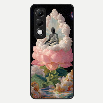  Lotus Divine Peace Glass Case For Oppo K13x 5G back cover – full design glossy printed glass finish