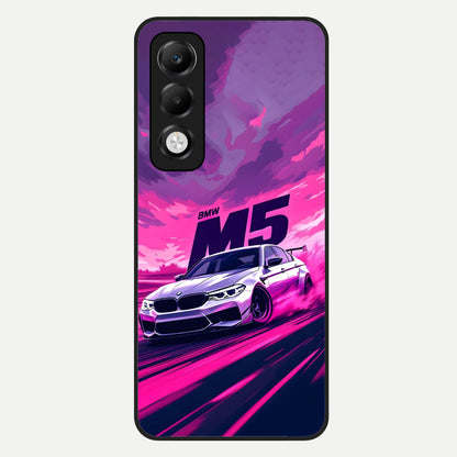  MS Neon Car Glass Case For Oppo K13x 5G back cover – full design glossy printed glass finish