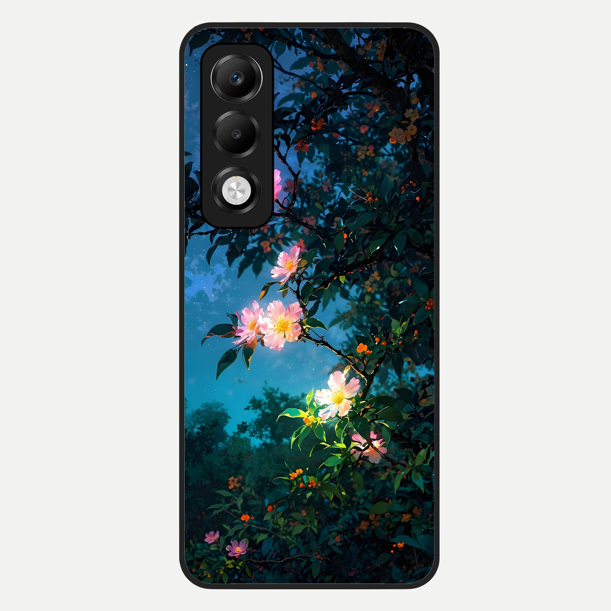  Midnight Bloom Glow Glass Case For Oppo K13x 5G back cover – full design glossy printed glass finish