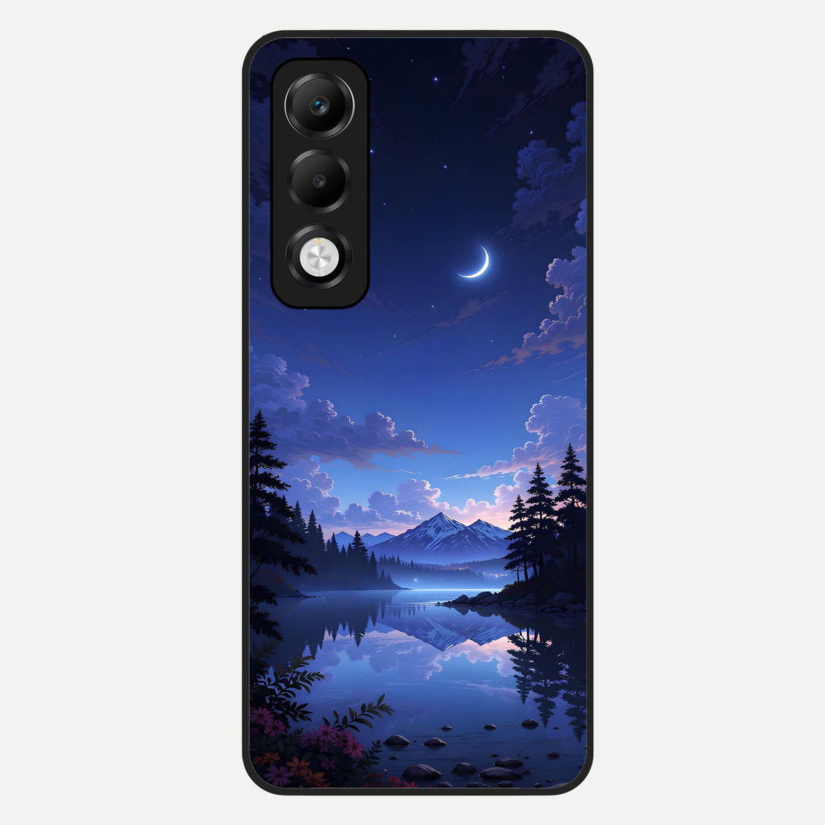  Midnight Lake Peace Glass Case For Oppo K13x 5G back cover – full design glossy printed glass finish