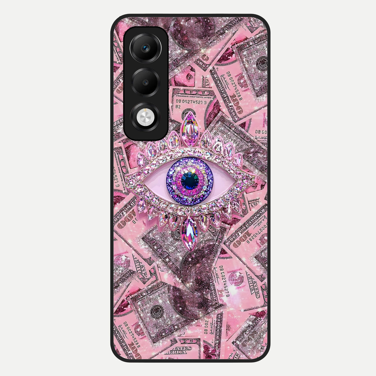  Money Eye Luxe Glass Case For Oppo K13x 5G back cover – full design glossy printed glass finish