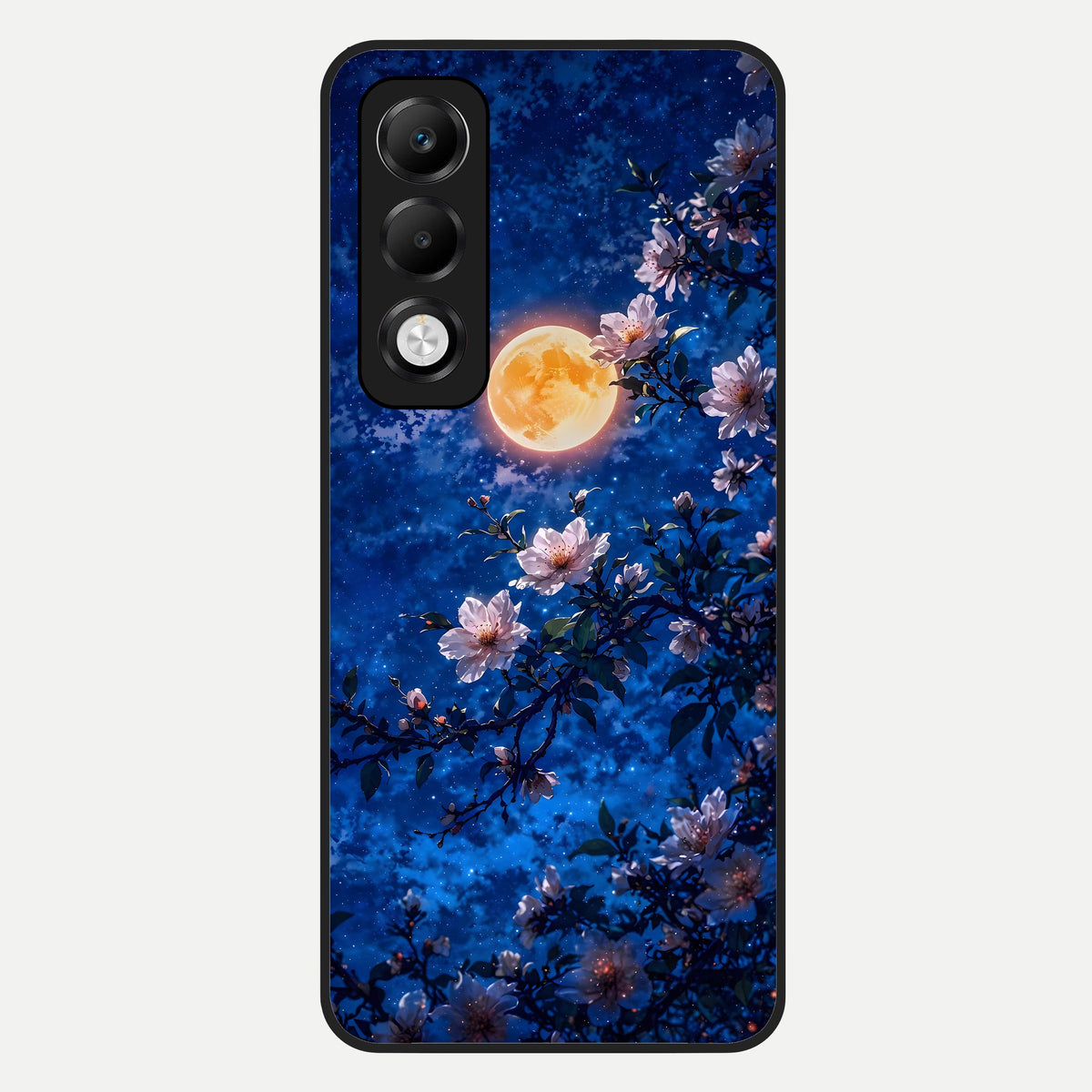  Moonlit Blossoms Night Glass Case For Oppo K13x 5G back cover – full design glossy printed glass finish