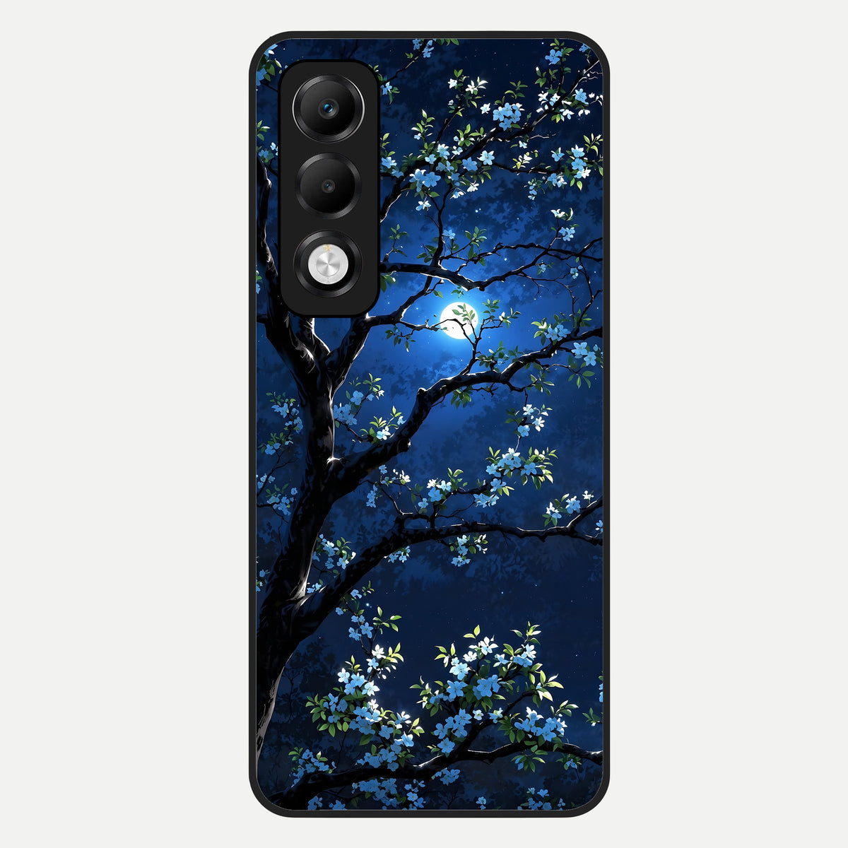  Mystic Floral Night Glass Case For Oppo K13x 5G back cover – full design glossy printed glass finish