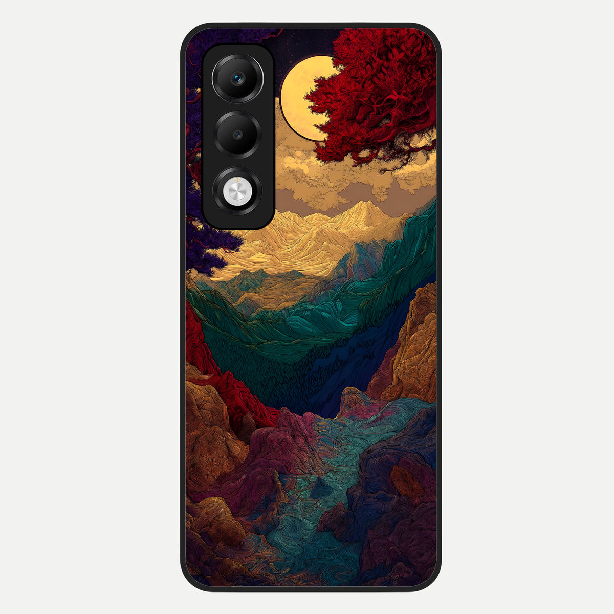  Mystic Valley Light Glass Case For Oppo K13x 5G back cover – full design glossy printed glass finish