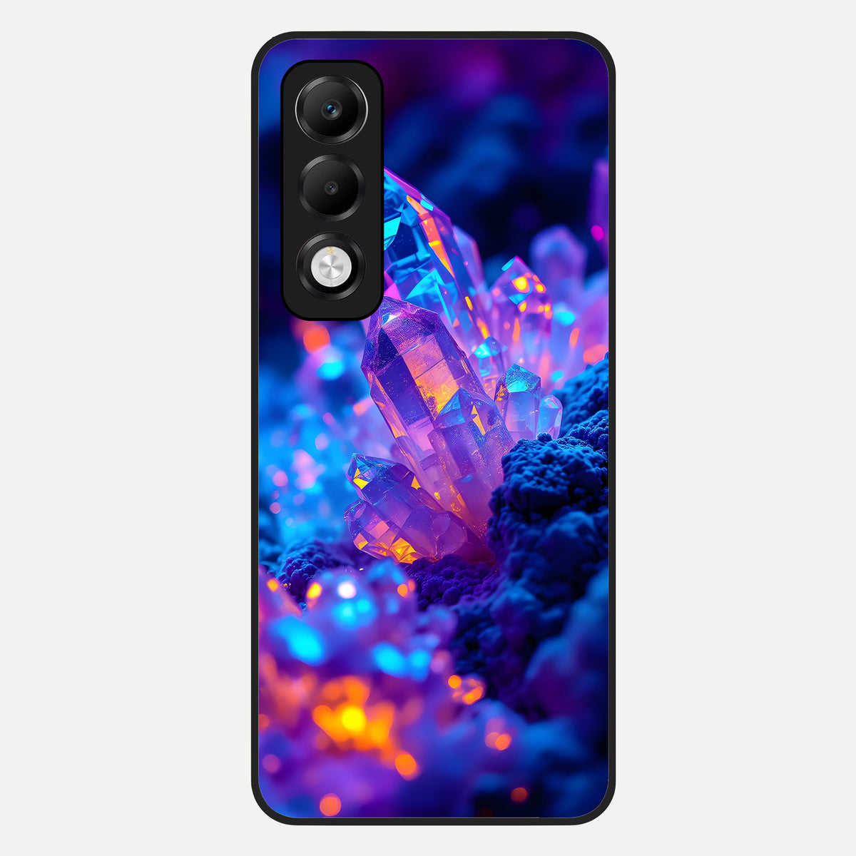  Neon Aura Shards Glass Case For Oppo K13x 5G back cover – full design glossy printed glass finish