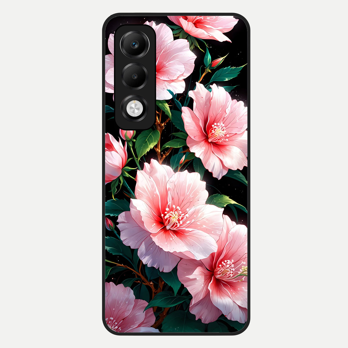 Peach Flower Glass Case For Oppo K13x 5G back cover – full design glossy printed glass finish