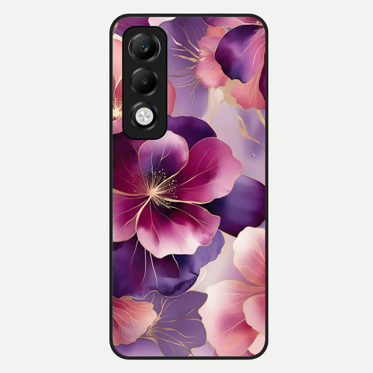  Pink Bouquet Florals Glass Case For Oppo K13x 5G back cover – full design glossy printed glass finish