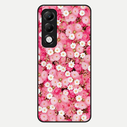  Pink Daisy Bliss Glass Case For Oppo K13x 5G back cover – full design glossy printed glass finish