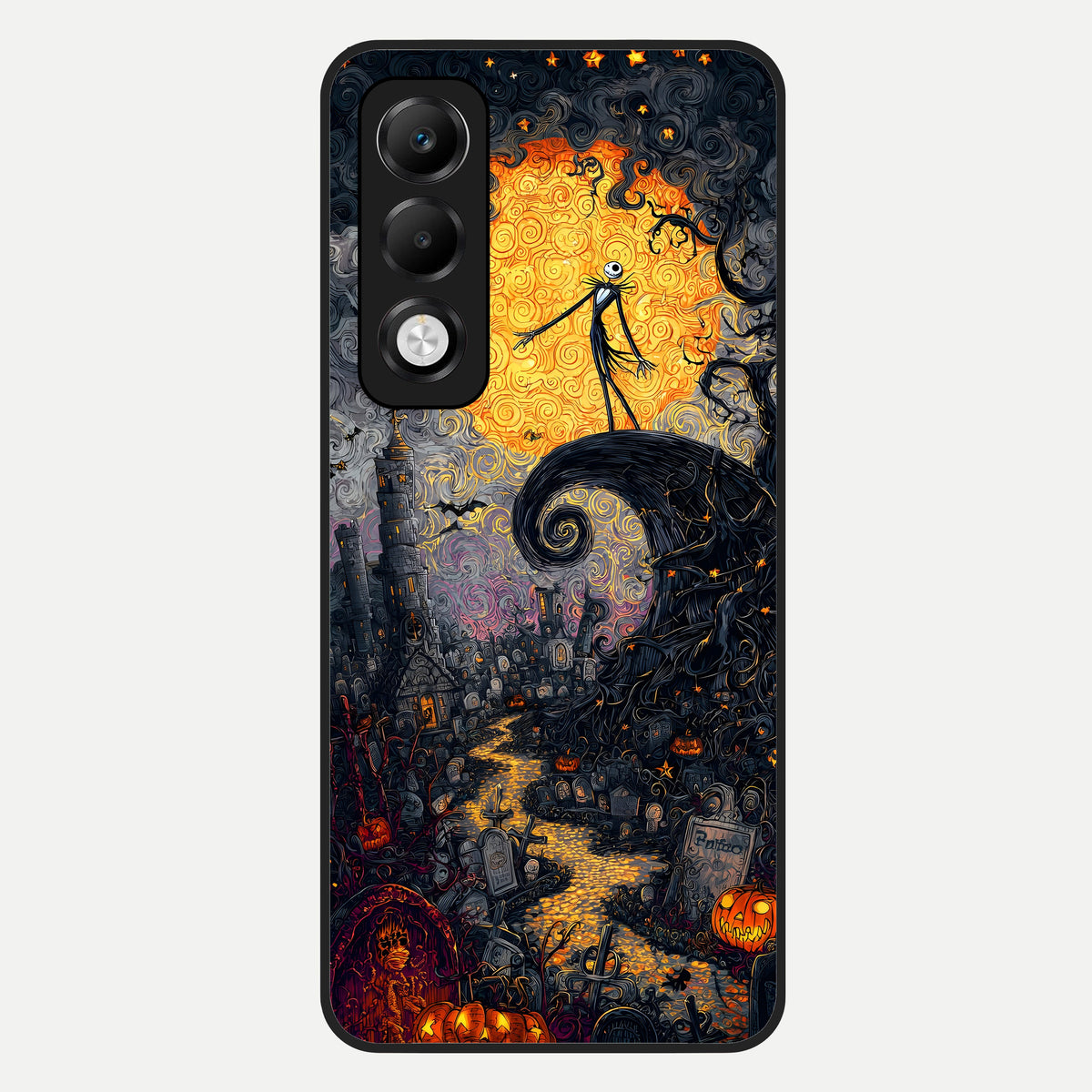  Pumpkin Moonlight Tale Glass Case For Oppo K13x 5G back cover – full design glossy printed glass finish