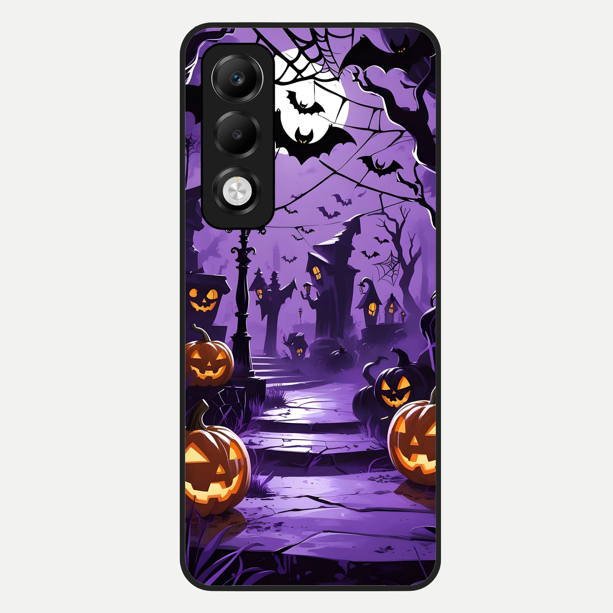  Pumpkin Patch Halloween Glass Case For Oppo K13x 5G back cover – full design glossy printed glass finish