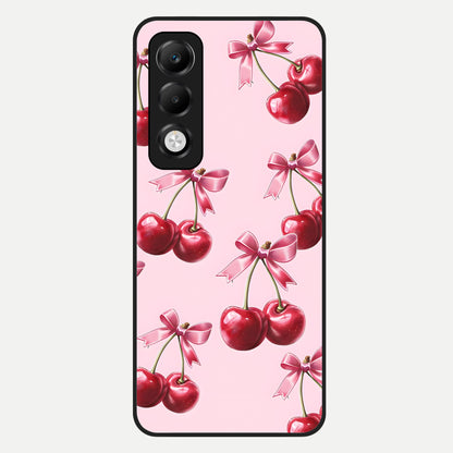  Red Cherries Pattern Glass Case For Oppo K13x 5G back cover – full design glossy printed glass finish
