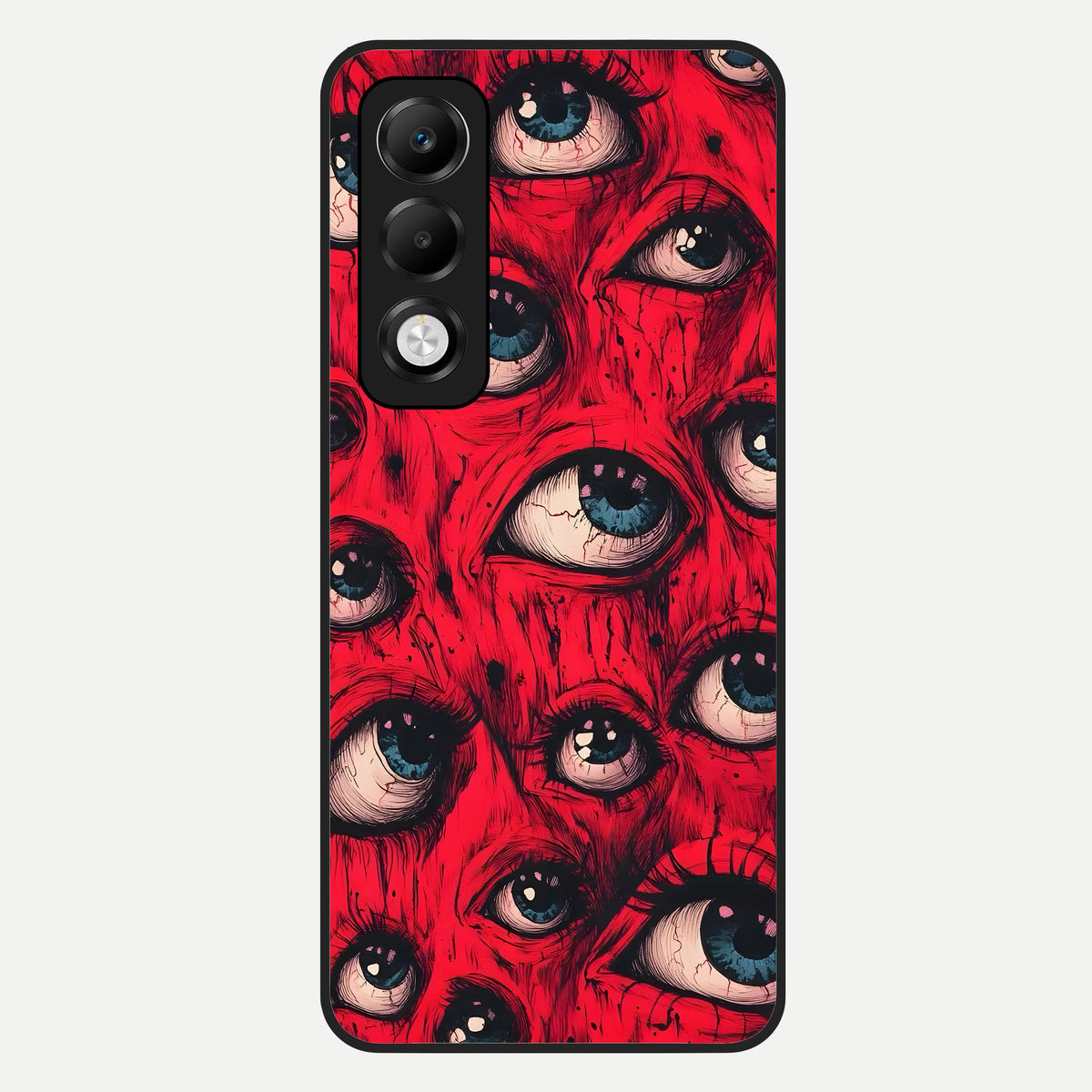  Red Eyes Pattern Glass Case For Oppo K13x 5G back cover – full design glossy printed glass finish