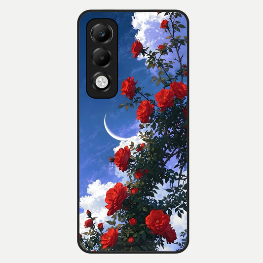  Rose Drift Flowers Glass Case For Oppo K13x 5G back cover – full design glossy printed glass finish