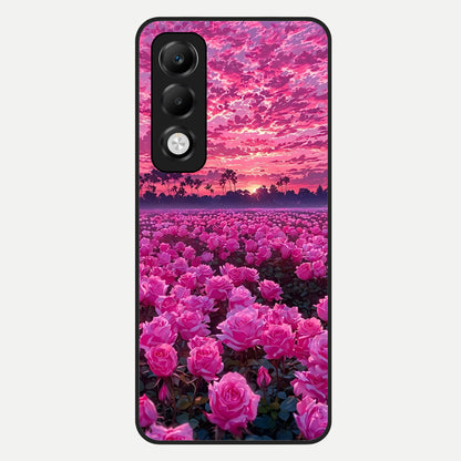  Rose Sunset Valley Glass Case For Oppo K13x 5G back cover – full design glossy printed glass finish
