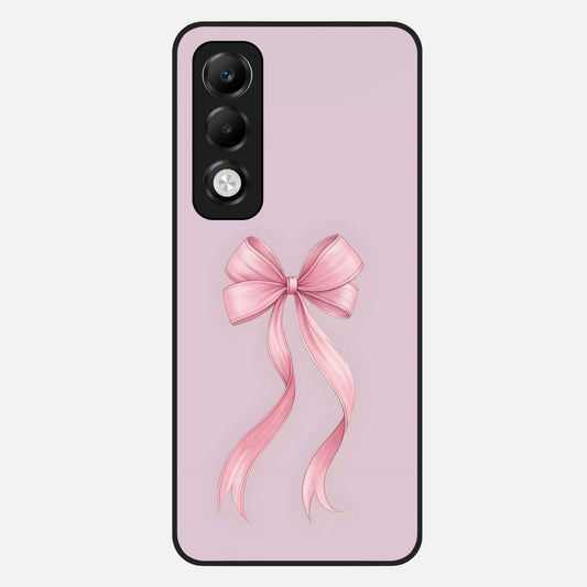  Soft Blush Bow Glass Case For Oppo K13x 5G back cover – full design glossy printed glass finish
