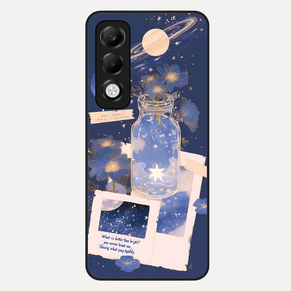  Starlit Cosmic Jar Glass Case For Oppo K13x 5G back cover – full design glossy printed glass finish