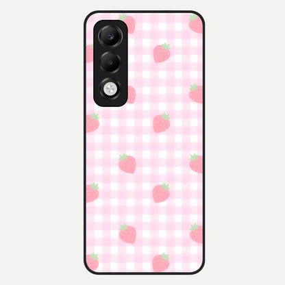  Strawberry Picnic Love Glass Case For Oppo K13x 5G back cover – full design glossy printed glass finish