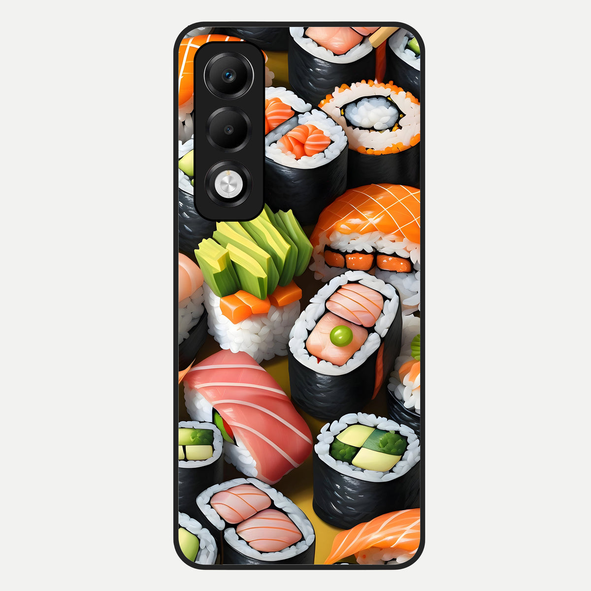  Sushi Food Pattern Glass Case For Oppo K13x 5G back cover – full design glossy printed glass finish
