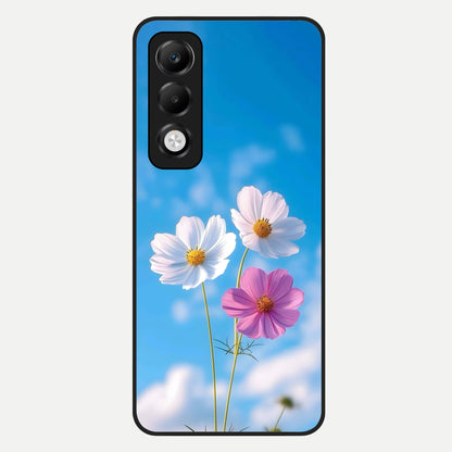  Tripple Flowers With Sky Glass Case For Oppo K13x 5G back cover – full design glossy printed glass finish