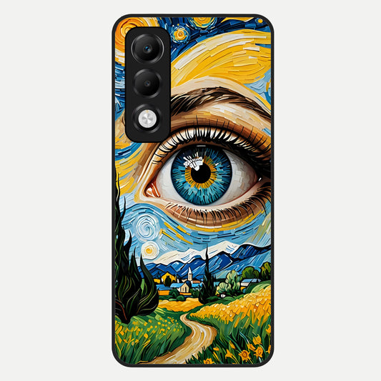  Van Gogh Eye Glass Case For Oppo K13x 5G back cover – full design glossy printed glass finish