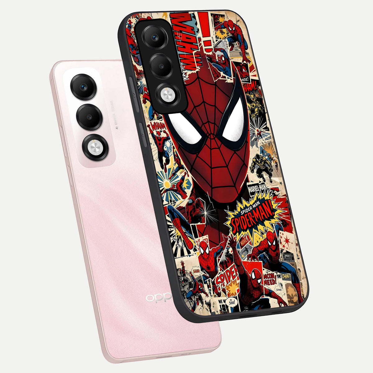  Aesthetic Wonder Spider phone case For Oppo K13x 5G showing premium glass back cover with detailed artwork