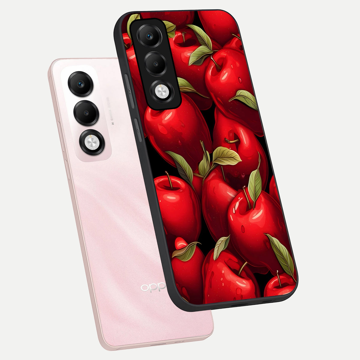  Apple Pattern phone case For Oppo K13x 5G showing premium glass back cover with detailed artwork
