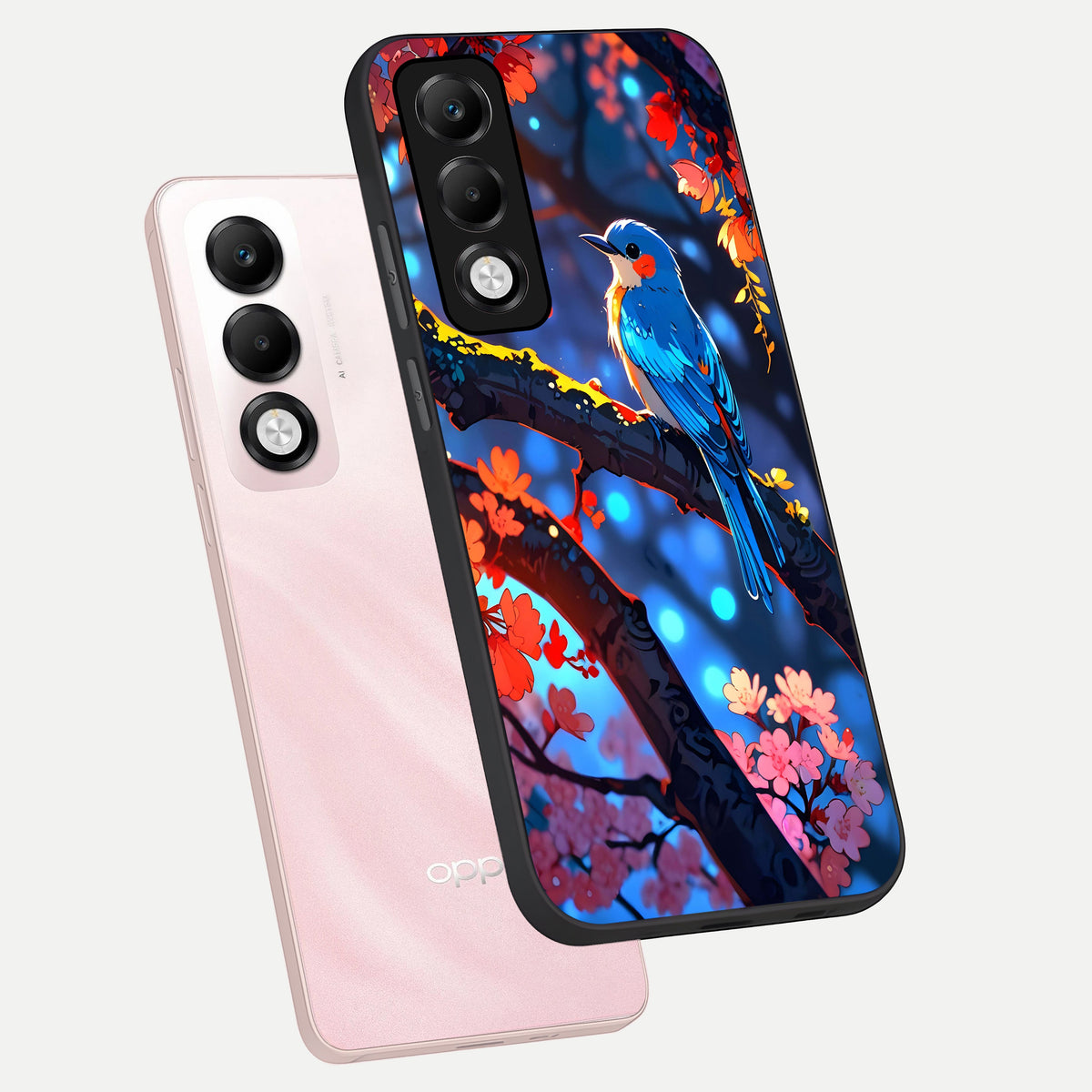  Blooming Water Drift phone case For Oppo K13x 5G showing premium glass back cover with detailed artwork