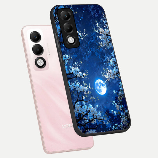  Blossom Moonlight Sky phone case For Oppo K13x 5G showing premium glass back cover with detailed artwork