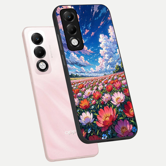  Blossom Sky Field phone case For Oppo K13x 5G showing premium glass back cover with detailed artwork