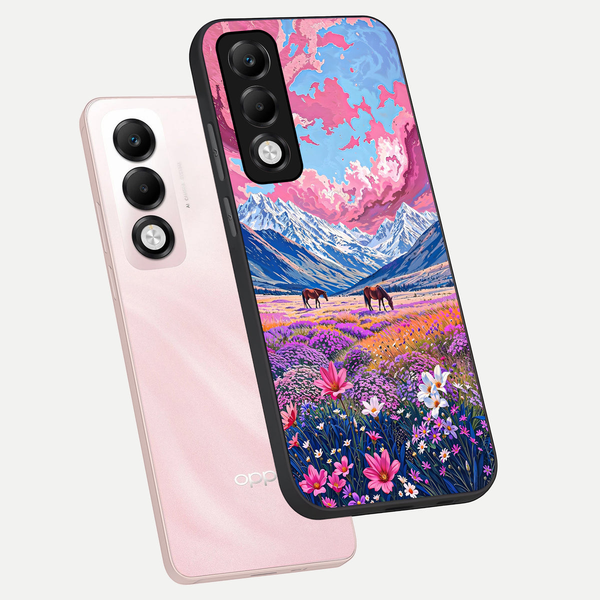  Blossom Valley Dream phone case For Oppo K13x 5G showing premium glass back cover with detailed artwork