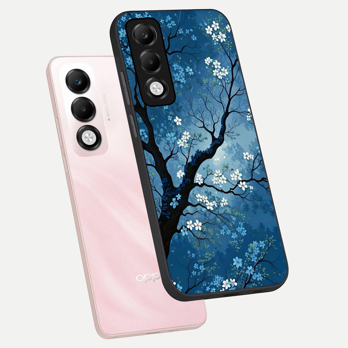  Blue Tree Serenity phone case For Oppo K13x 5G showing premium glass back cover with detailed artwork
