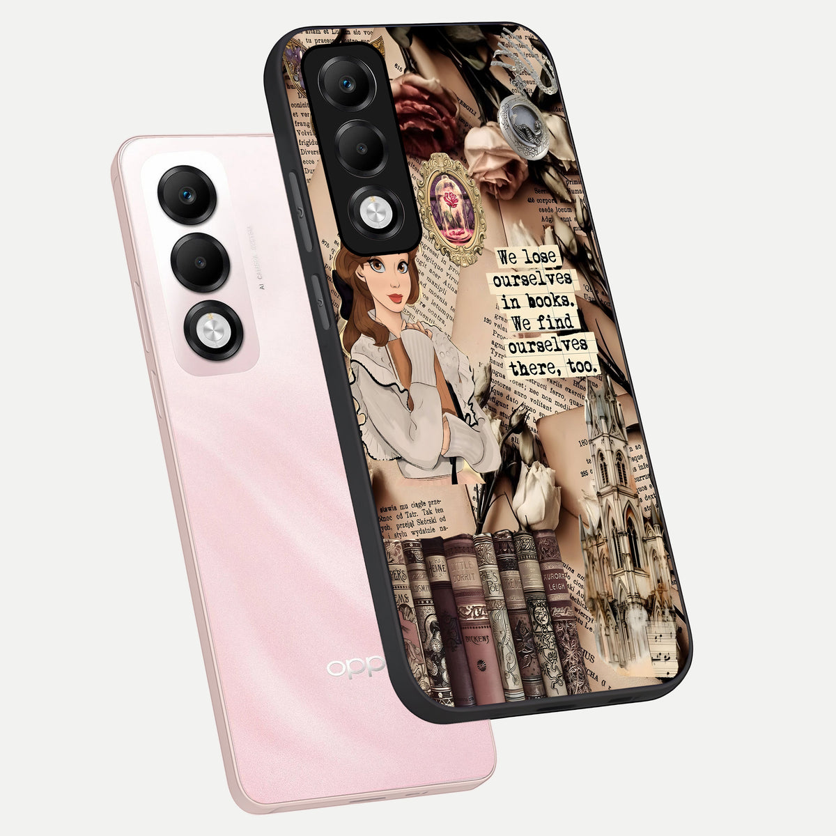  Bookish Dream World phone case For Oppo K13x 5G showing premium glass back cover with detailed artwork