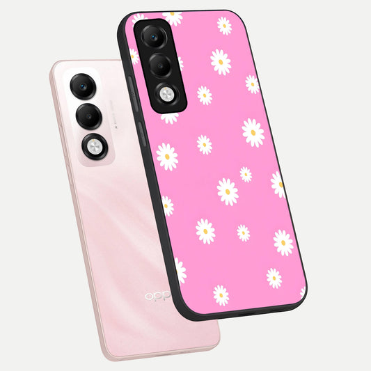  Bubblegum Daisy Pop phone case For Oppo K13x 5G showing premium glass back cover with detailed artwork