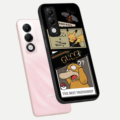  Cartoon Brand Play Mashup phone case For Oppo K13x 5G showing premium glass back cover with detailed artwork
