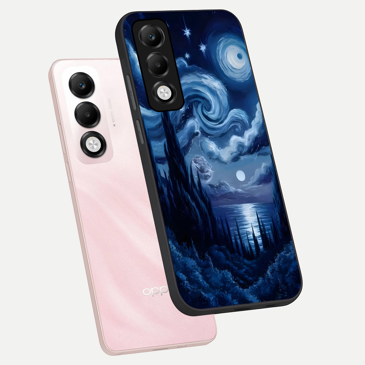  Celestial Dream Van Gogh phone case For Oppo K13x 5G showing premium glass back cover with detailed artwork