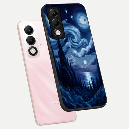  Celestial Dream Van Gogh phone case For Oppo K13x 5G showing premium glass back cover with detailed artwork