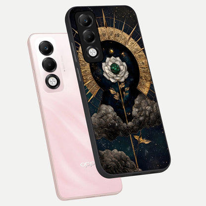  Celestial Lotus Morang phone case For Oppo K13x 5G showing premium glass back cover with detailed artwork