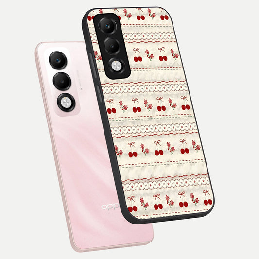  Cherry Bloom Charm phone case For Oppo K13x 5G showing premium glass back cover with detailed artwork