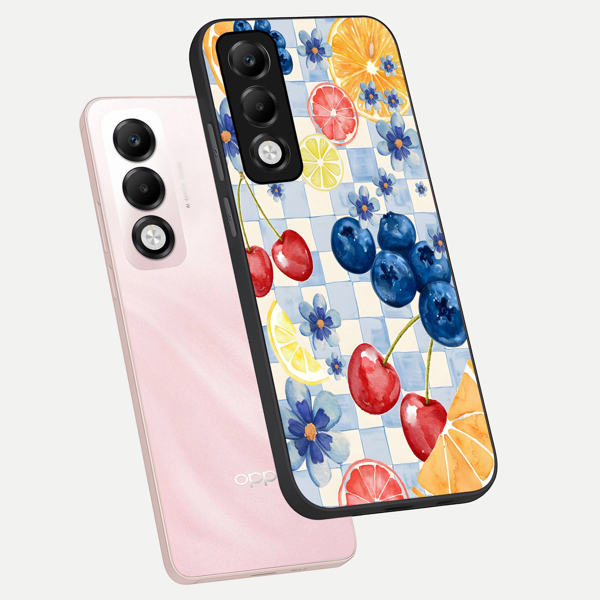  Citrus Bloom Joy phone case For Oppo K13x 5G showing premium glass back cover with detailed artwork