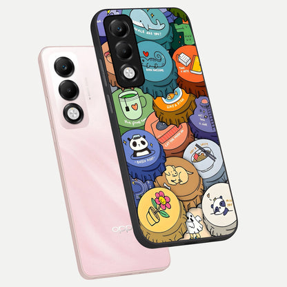  Coins Patterns phone case For Oppo K13x 5G showing premium glass back cover with detailed artwork