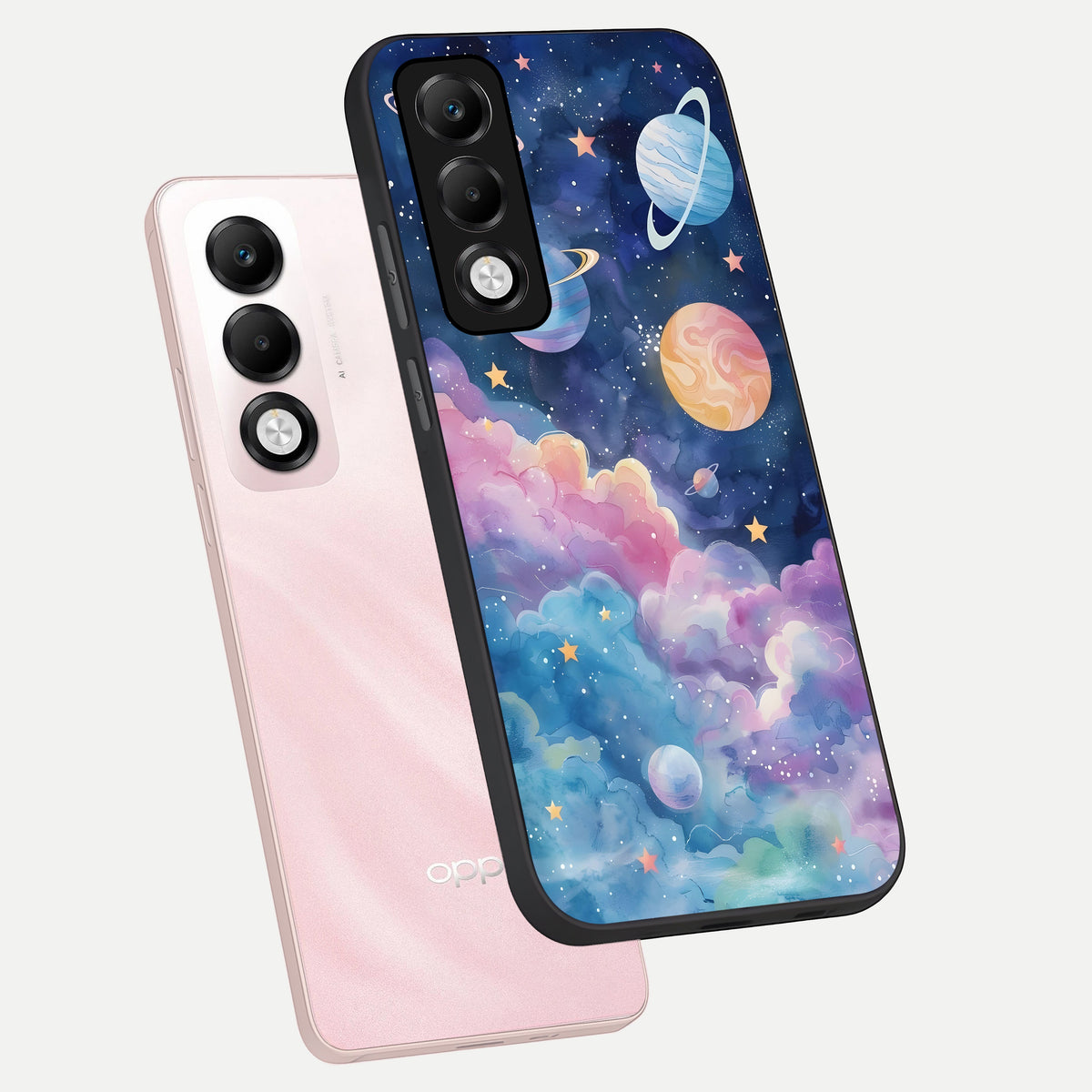  Cosmic Planet Dreams phone case For Oppo K13x 5G showing premium glass back cover with detailed artwork