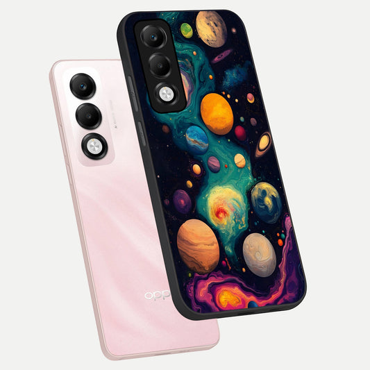  Cosmic Planet Journey phone case For Oppo K13x 5G showing premium glass back cover with detailed artwork