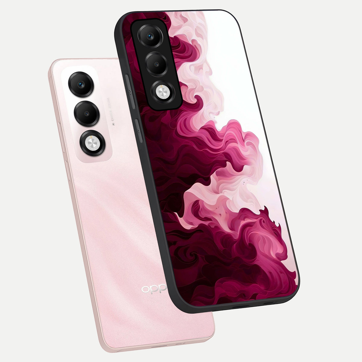  Crimson Wave Flow phone case For Oppo K13x 5G showing premium glass back cover with detailed artwork