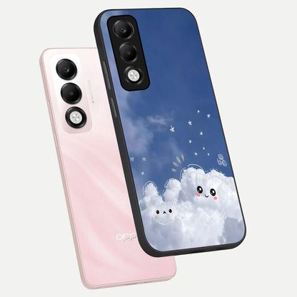 Cute Blossom Cloud phone case For Oppo K13x 5G showing premium glass back cover with detailed artwork
