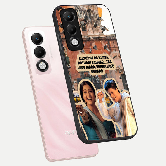 Desi Retro Vibes phone case For Oppo K13x 5G showing premium glass back cover with detailed artwork
