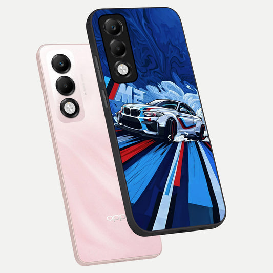  Drift Power Rush phone case For Oppo K13x 5G showing premium glass back cover with detailed artwork