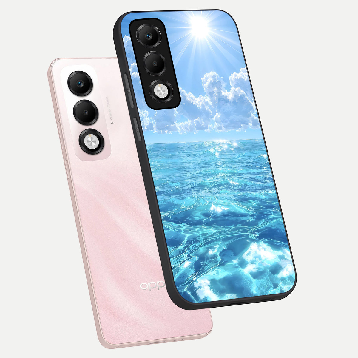  Endless Ocean Horizon phone case For Oppo K13x 5G showing premium glass back cover with detailed artwork