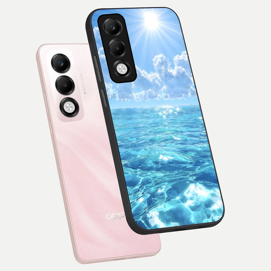  Endless Ocean Horizon phone case For Oppo K13x 5G showing premium glass back cover with detailed artwork