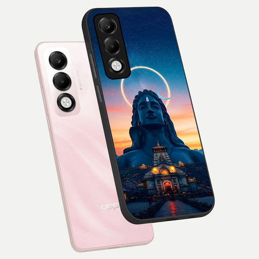  Eternal Shiva Aura phone case For Oppo K13x 5G showing premium glass back cover with detailed artwork