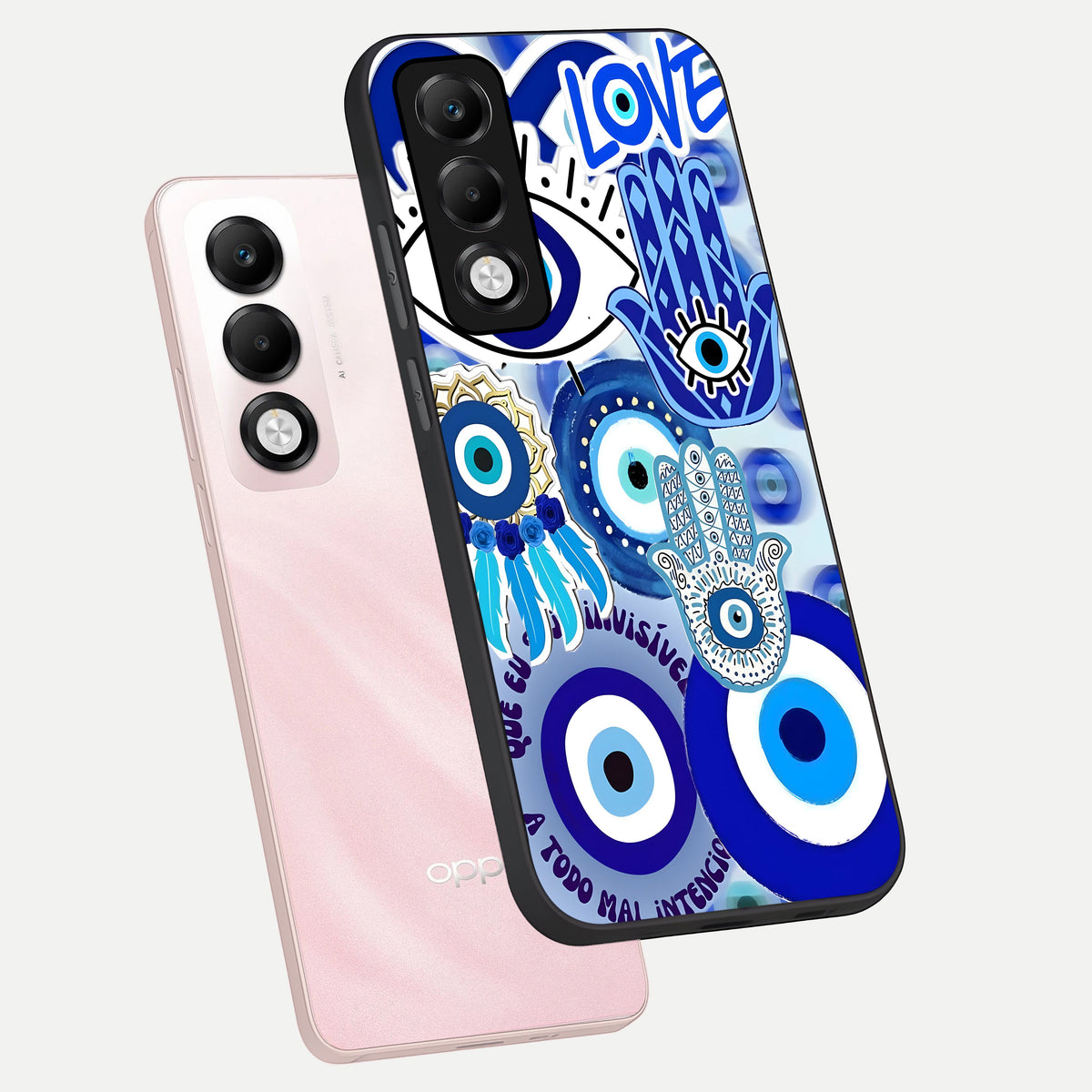  Evil Eyes Dream phone case For Oppo K13x 5G showing premium glass back cover with detailed artwork